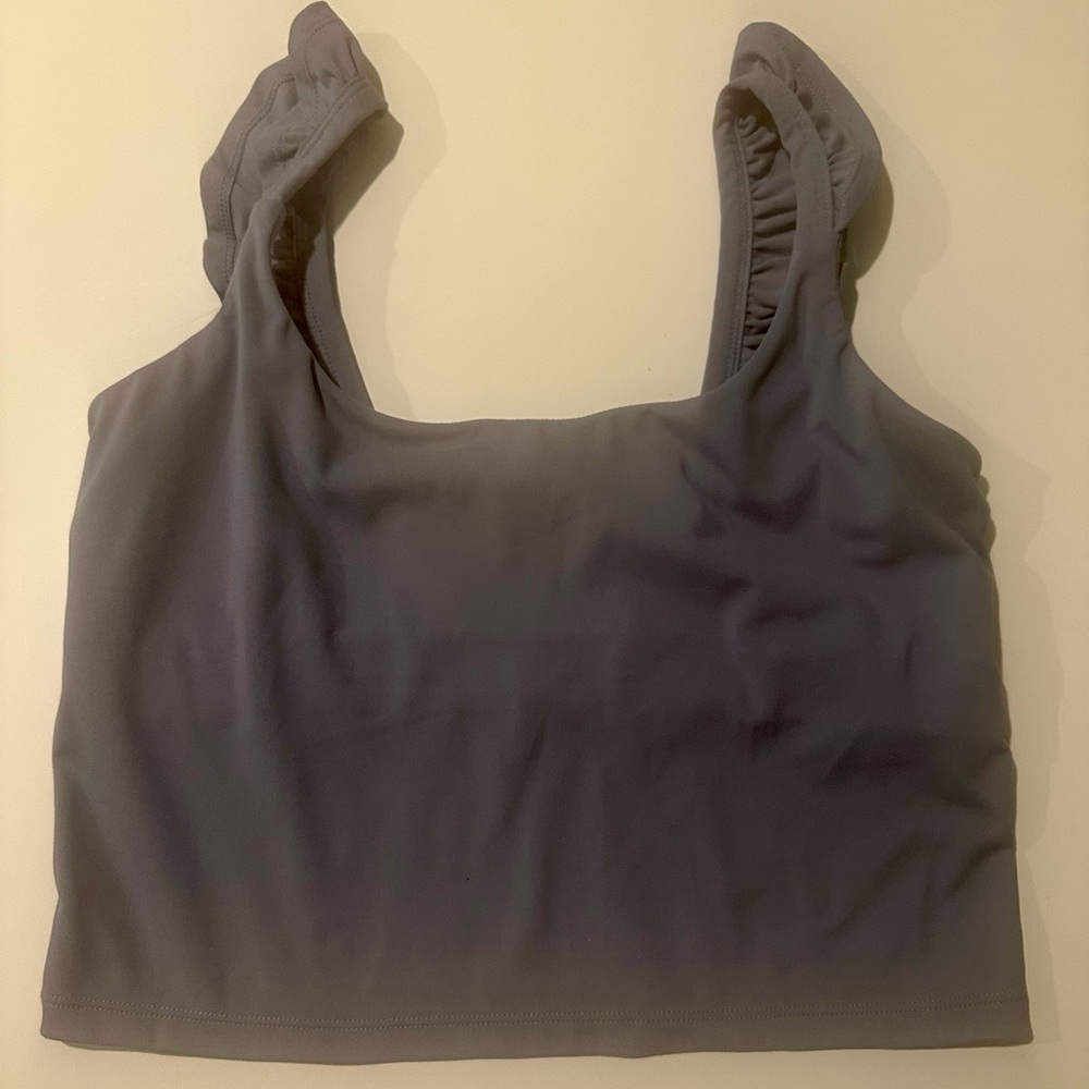 Blogilates Ruffle Strap Crop Tank